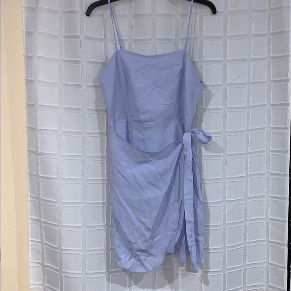 NWT - Forever 21 light blue floral wrap dress